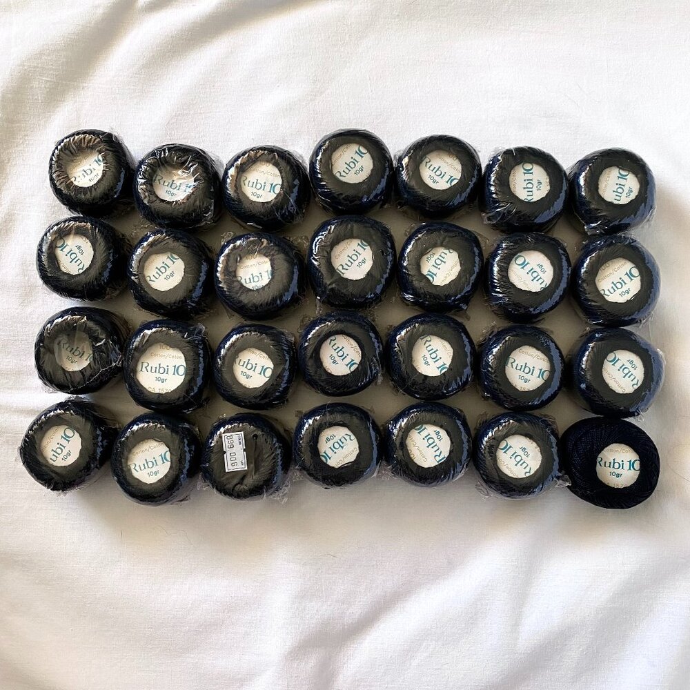Lot of 28 Rubi 10 Crochet Yarn